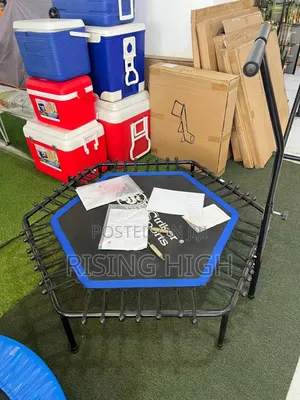 Bounce Trainer Trampoline With Hand Rail