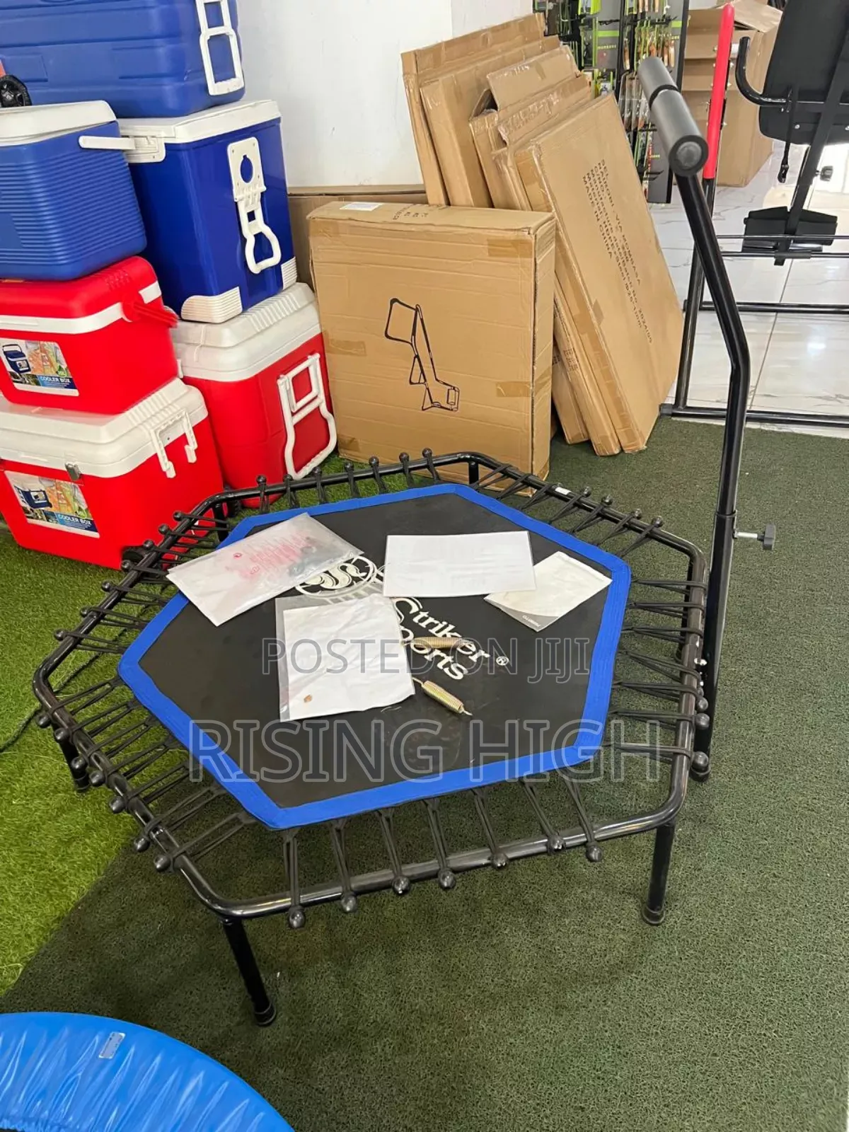 Fitness Trampoline With Support Grip