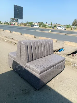 Back to Back, Grey Restaurant Couch 