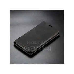 Wallet Black Retr Leather Flip Cover Case for Tecno Spark 10
