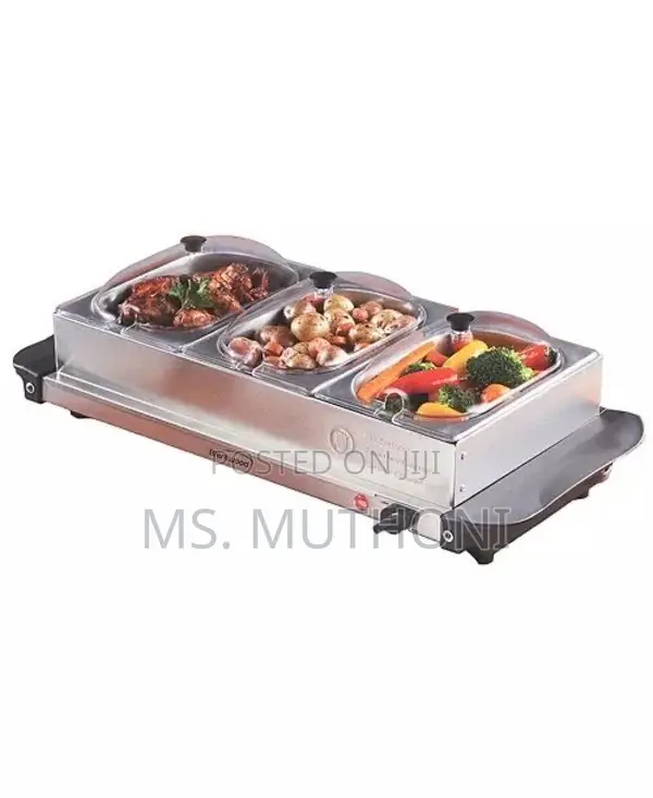 Electric 3 Pan Buffet Server Warming Tray