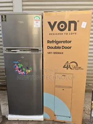 Von VRT-181drax Double Door Fridge 181 Liters Refrigerator