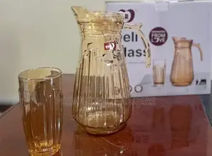 7 Pc Gold Glass Set✓