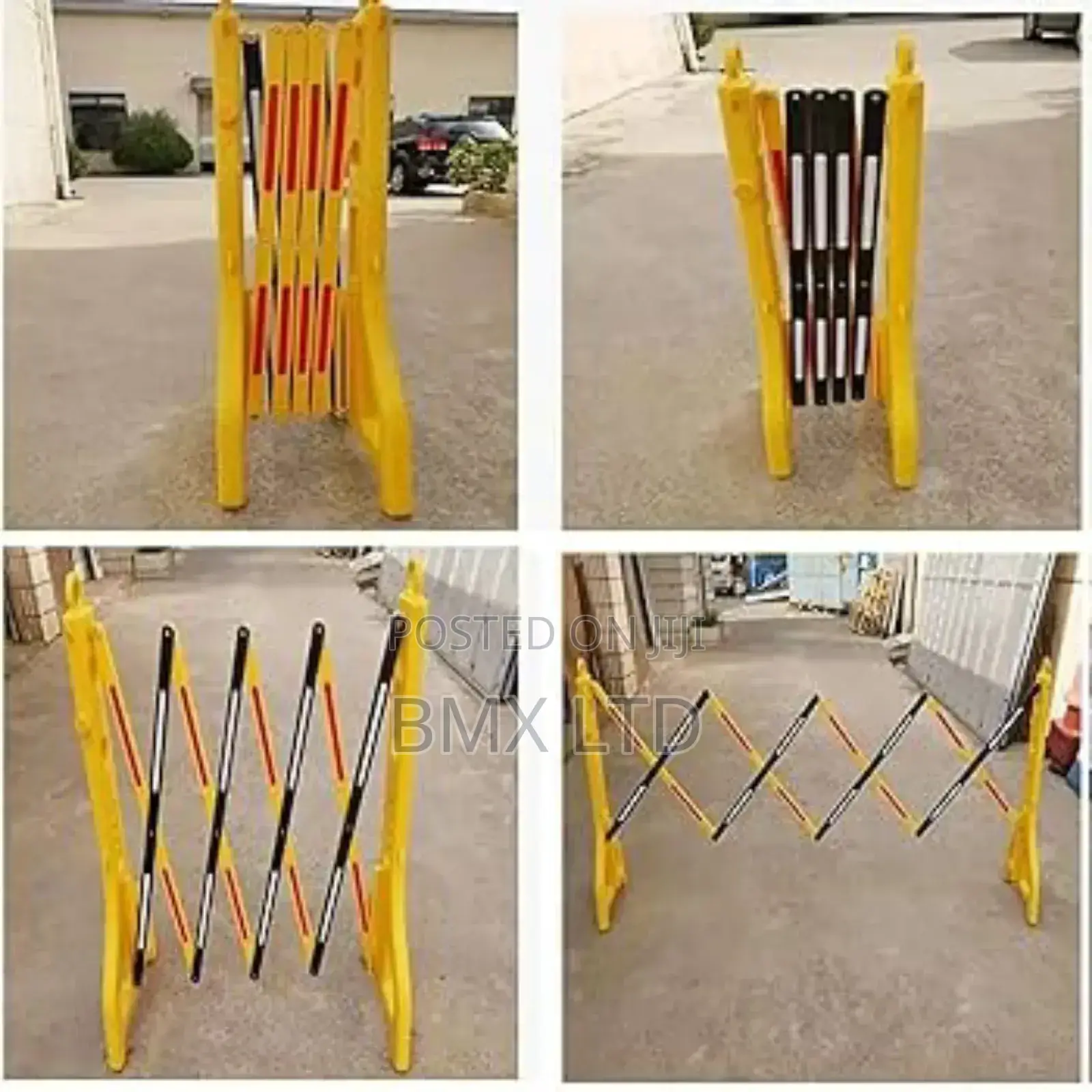 Telescopic Plastic Crowd Control Barrier With Reflectors