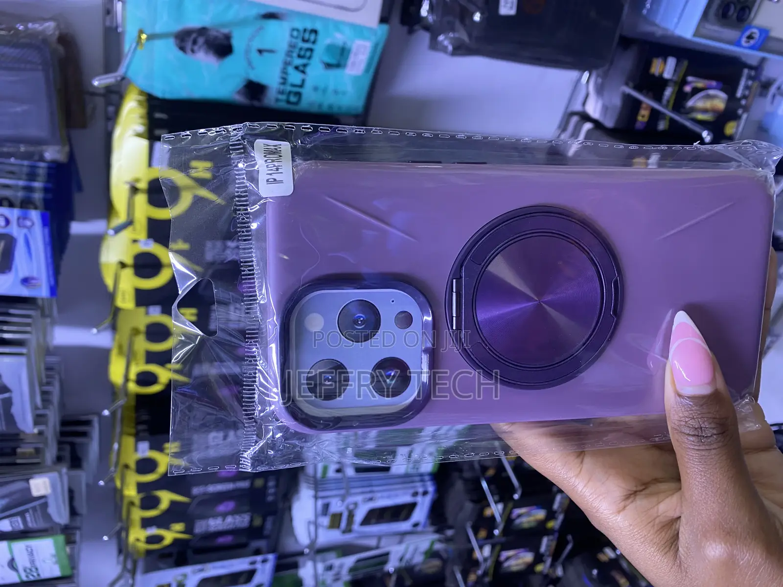 Hython iPhone 14 Pro Max Case With Ring Stand Rotatable