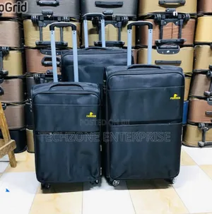 Fashion 3 in 1 Fabric Material Trolley Travel Suitcase 