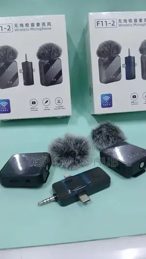 F11-2 3in1 Wireless Microphone Type C and iPhone Plug-Ins