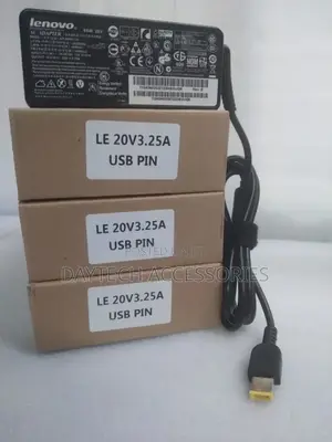 Lenovo 65w Ac Adapter With a Usb Pin Connector.