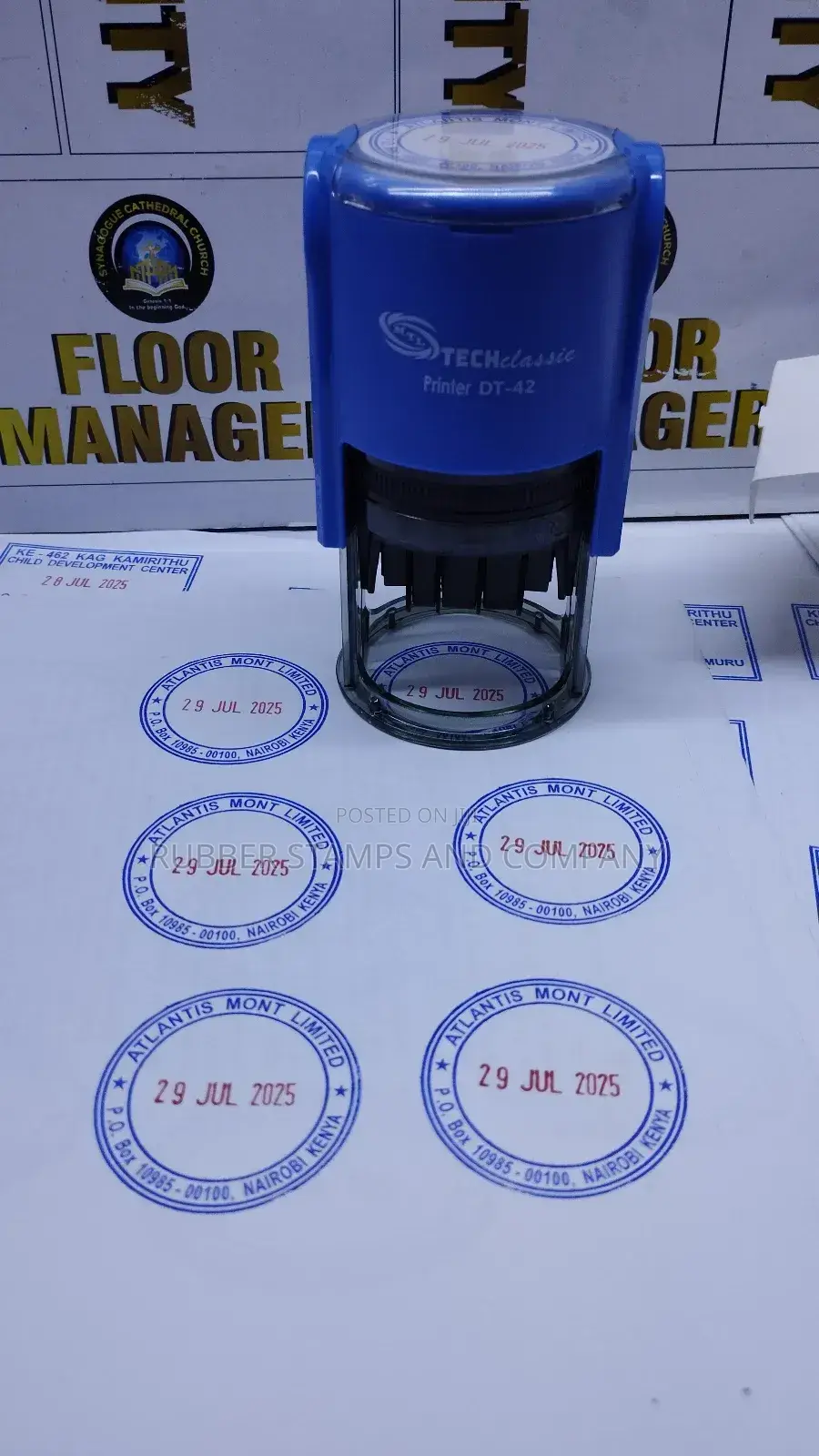 Tech Self Inking Rubber Stamp