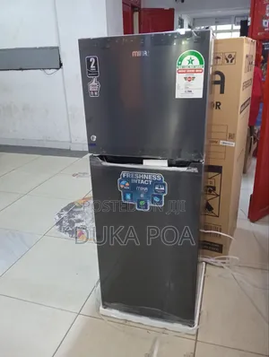 Mika 138ltrs Large Capacity Double Door Fridge Top Freezer