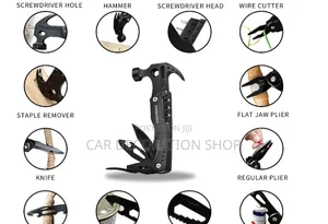 Multi Tool 16in1 Stainless Steel Camping Hammer