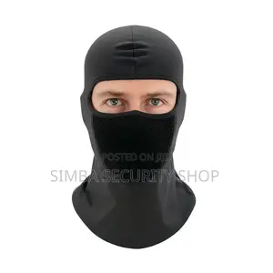 Black Balaclava Face Mask With Filter Anti Smoke Dust Uv