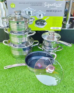 Heavy Duty 12pcs Stainless Steel Cookware Set*