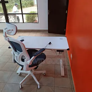 Headrest and Adjustable Height Desk