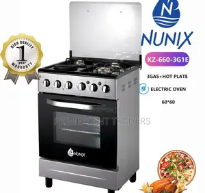 Nunix Gas 3g+1e Standing Cooker✓