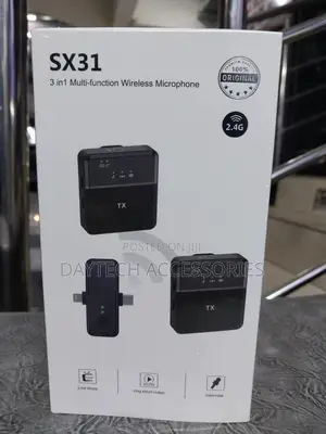 Sx31 Lavalier 2.4g Wireless Mic Dual Transmitter + Receiver