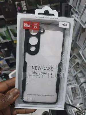 Cover for Vivo Y04 (Black Camera Bump Protector,Shock Proof