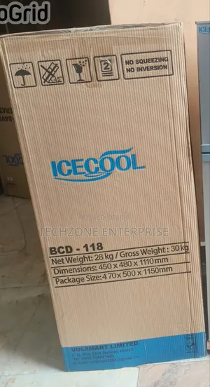 Ice Cool 118 Liters BCD-118 Double Door Fridge - Silver
