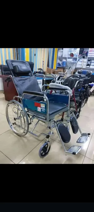Heavy Duty Reclining Wheelchair With Commode Attachment
