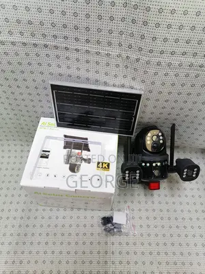 !~`Dual View Solar Security Camera – Hd, Wifi, Pir Sensor
