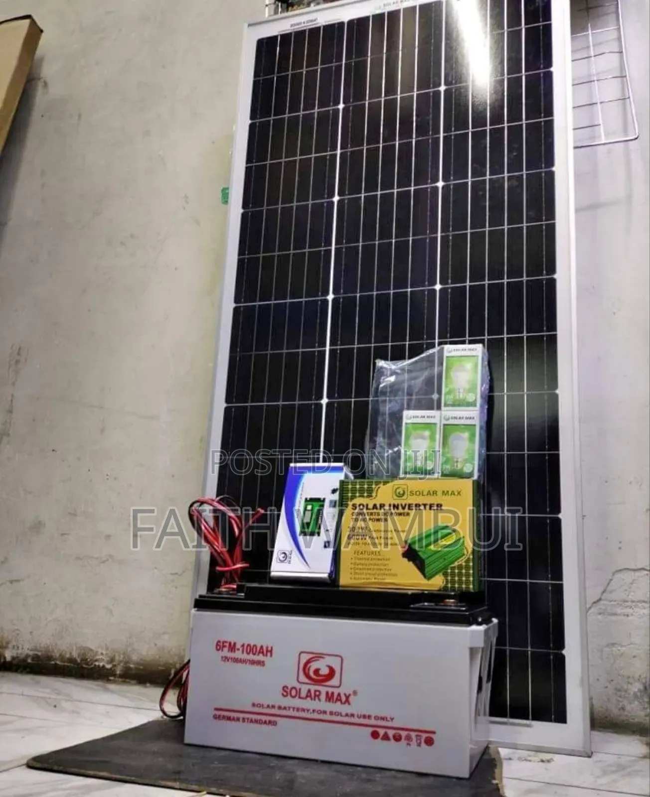 100ah Solar System Kits + 100ah Battery/Inverter/ Controller