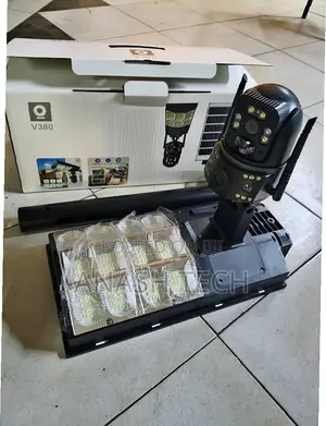180 Watts Street Light With Dual Lens CCTV Camera