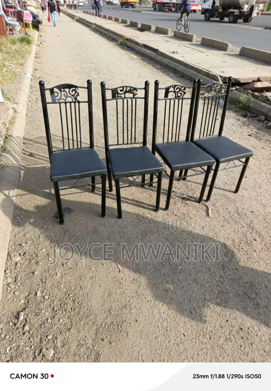 Locally Made, Black Dining Chairs 