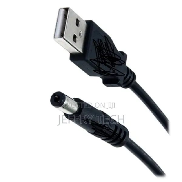 Usb to Power Jack 2.1/5.5mm Cable 1m