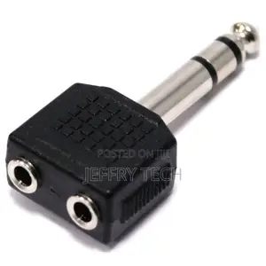 Stereo Audio TRS 1xjack 6.3mm Male to 2xjack 3.5mm Female