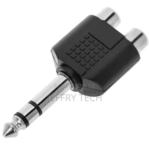 Jack Duplicator 6.3mm TRS Stereo Audio Male to Female 2xrca