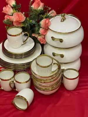 27pcs Ceramic Gold Line Dinner Set