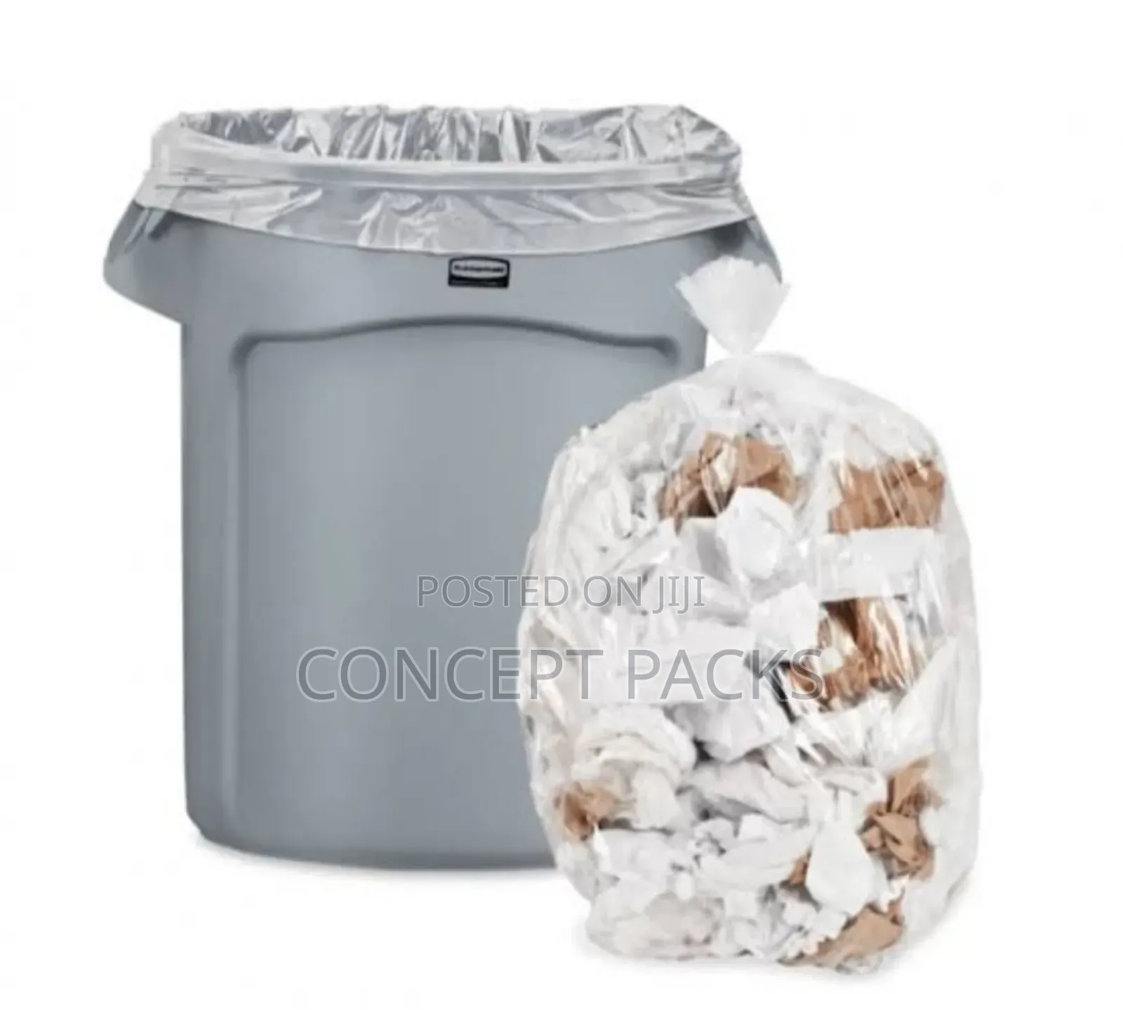 50pcs - 50litres Clear Garbage 30 X 36