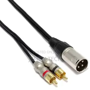Stereo Audio Cable XLR 3-Pin Male to Rca Male 3 Meters