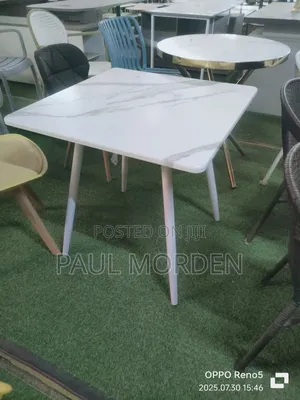 Marble Effects Square Dining Table