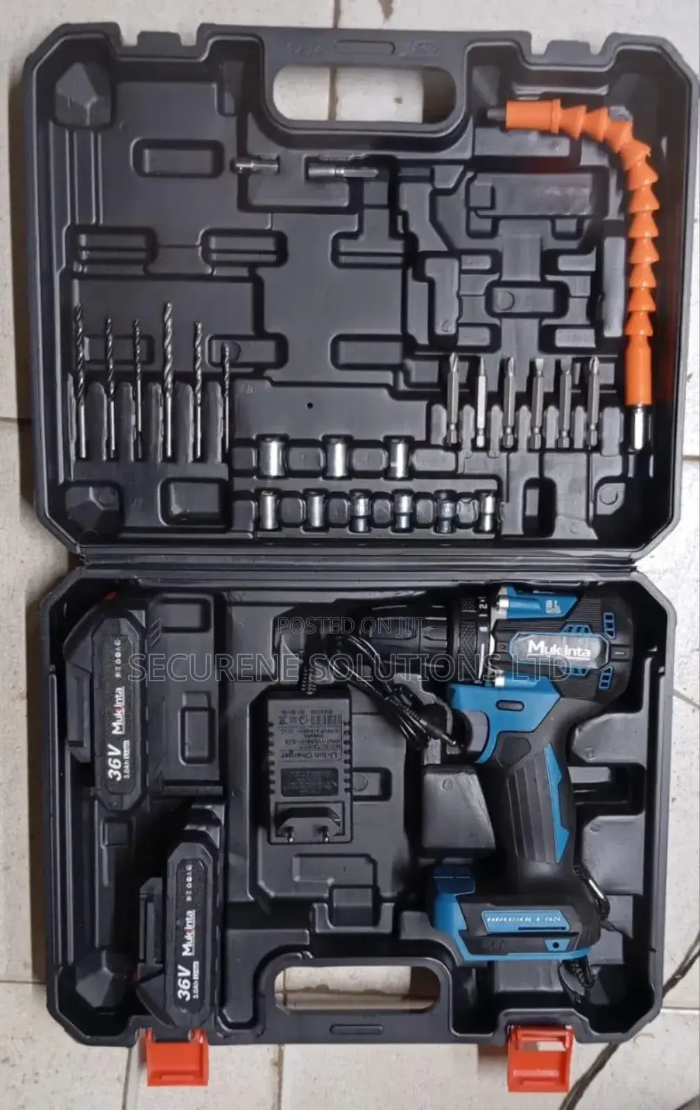 Mukinta 36v Brushless Cordless Drill Set.