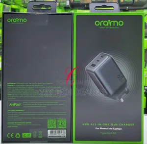 Oraimo Hypergan 65w All in One Gan Phone and Laptop Charger