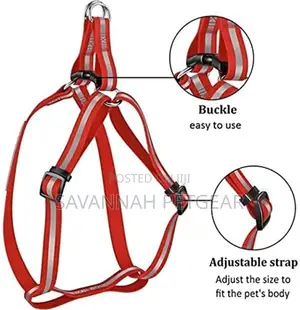 Adjustable Soft Nylon Reflective Strip Dog Harness Leash
