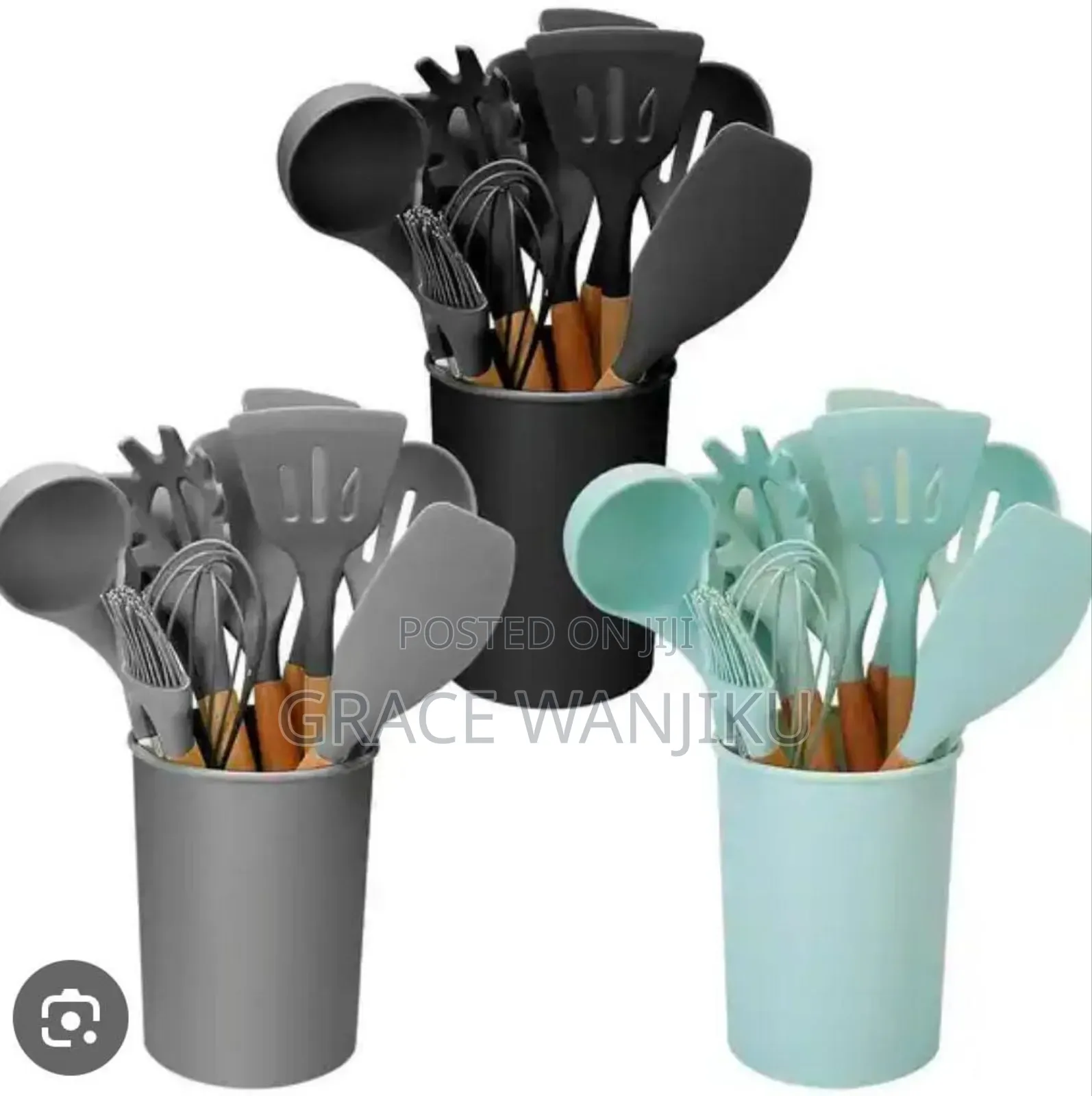 11pc Nonstick Silicon Cooking/Serving Spoon Set