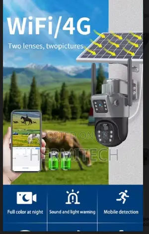 New 8mp 4g 3 Lenses Solar Panel Power