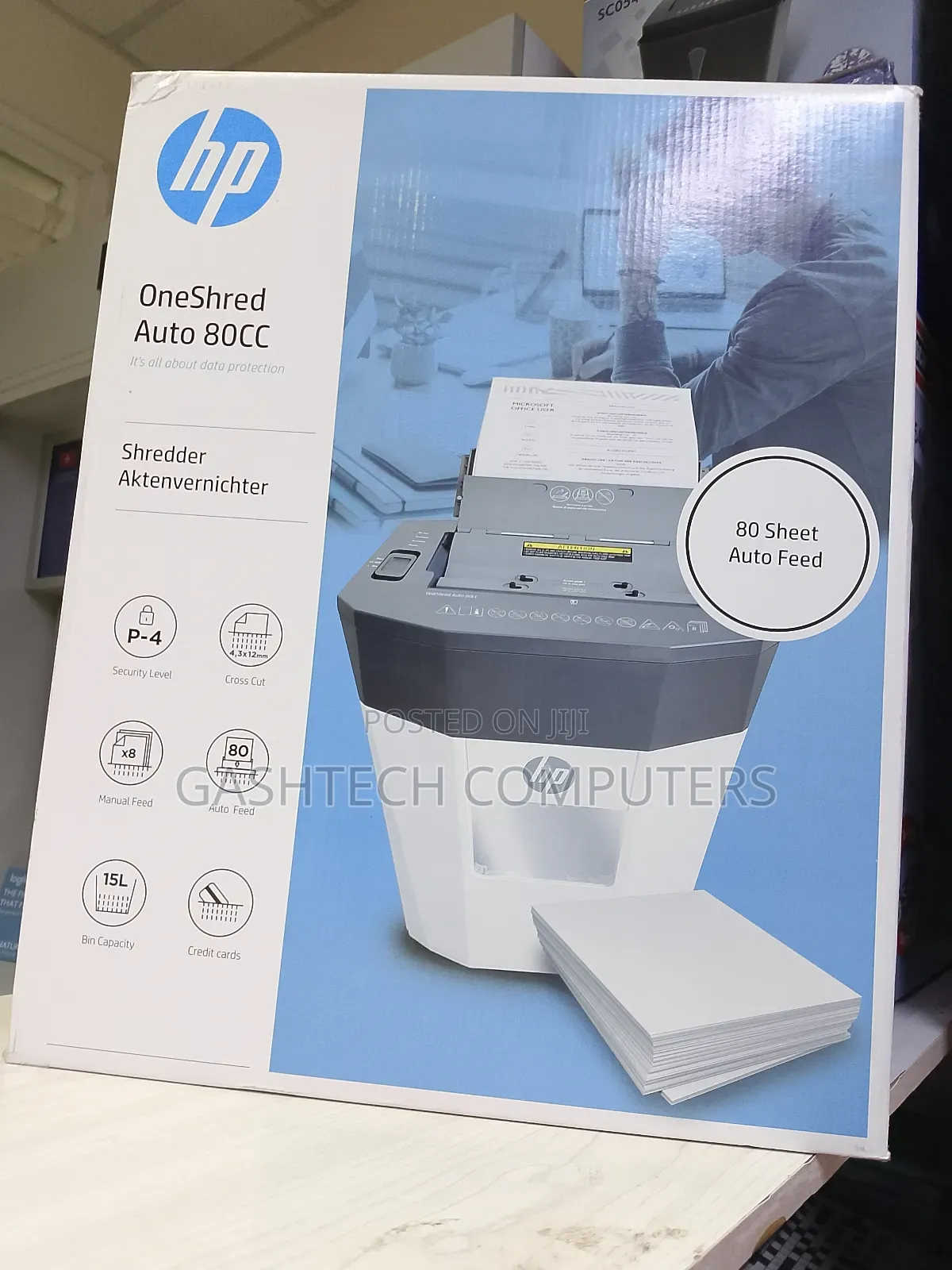 Hp 80 Sheet Auto Feed 80cc Paper Shredder 80cc