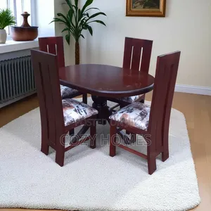 Dining Table a Robust All Wooden 4 Seater Dining Table