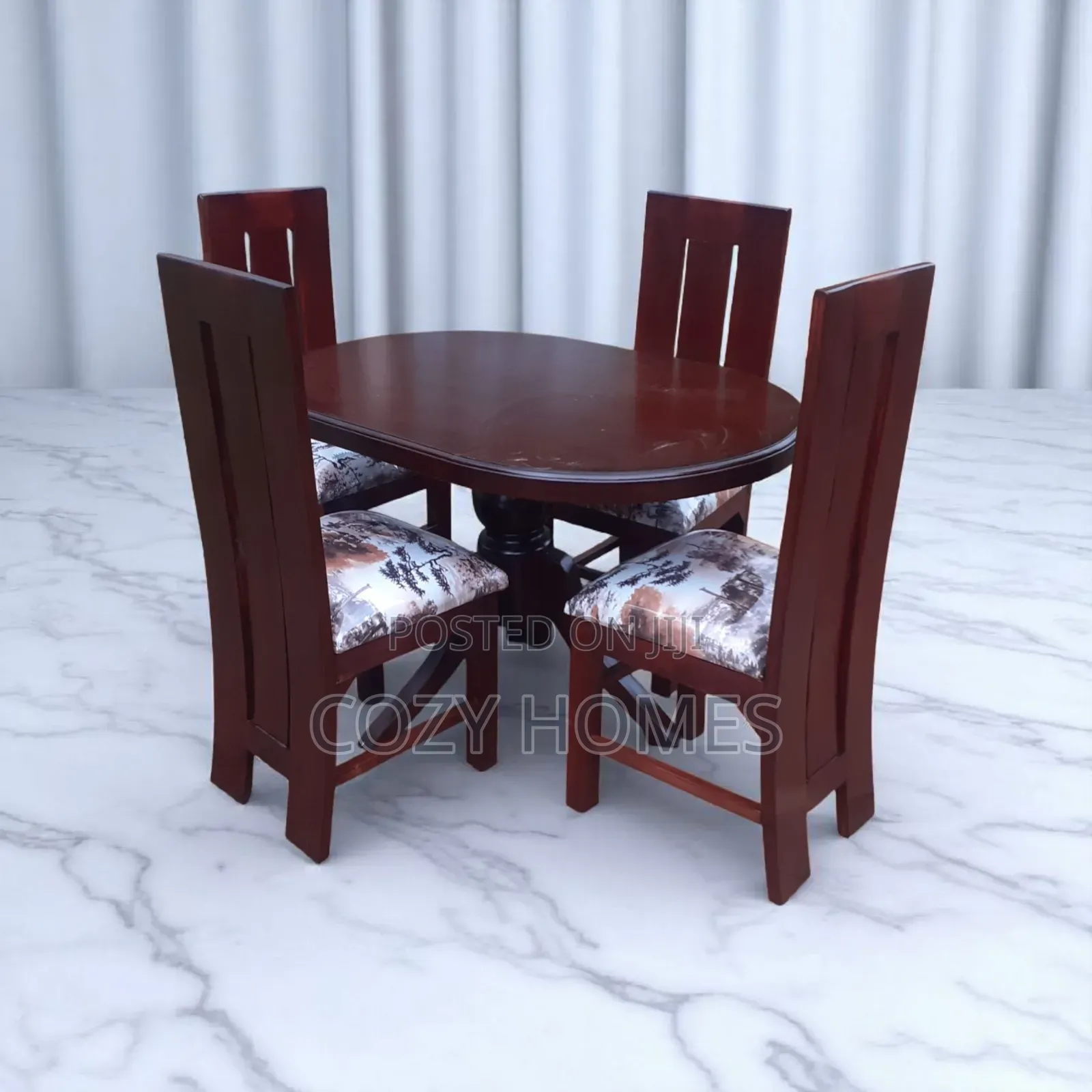 Dining Set a Rounded 4 Seater Dining Set