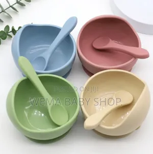 Baby Silicone Bowl With Matching Spoon
