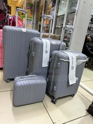 Light Grey Rubber Suitcase Sets of 4 in 1 Xl Big Size Set