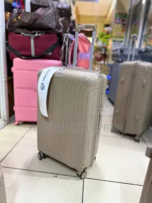 Brown Small Size Rubber Pp Suitcase Height 56cm