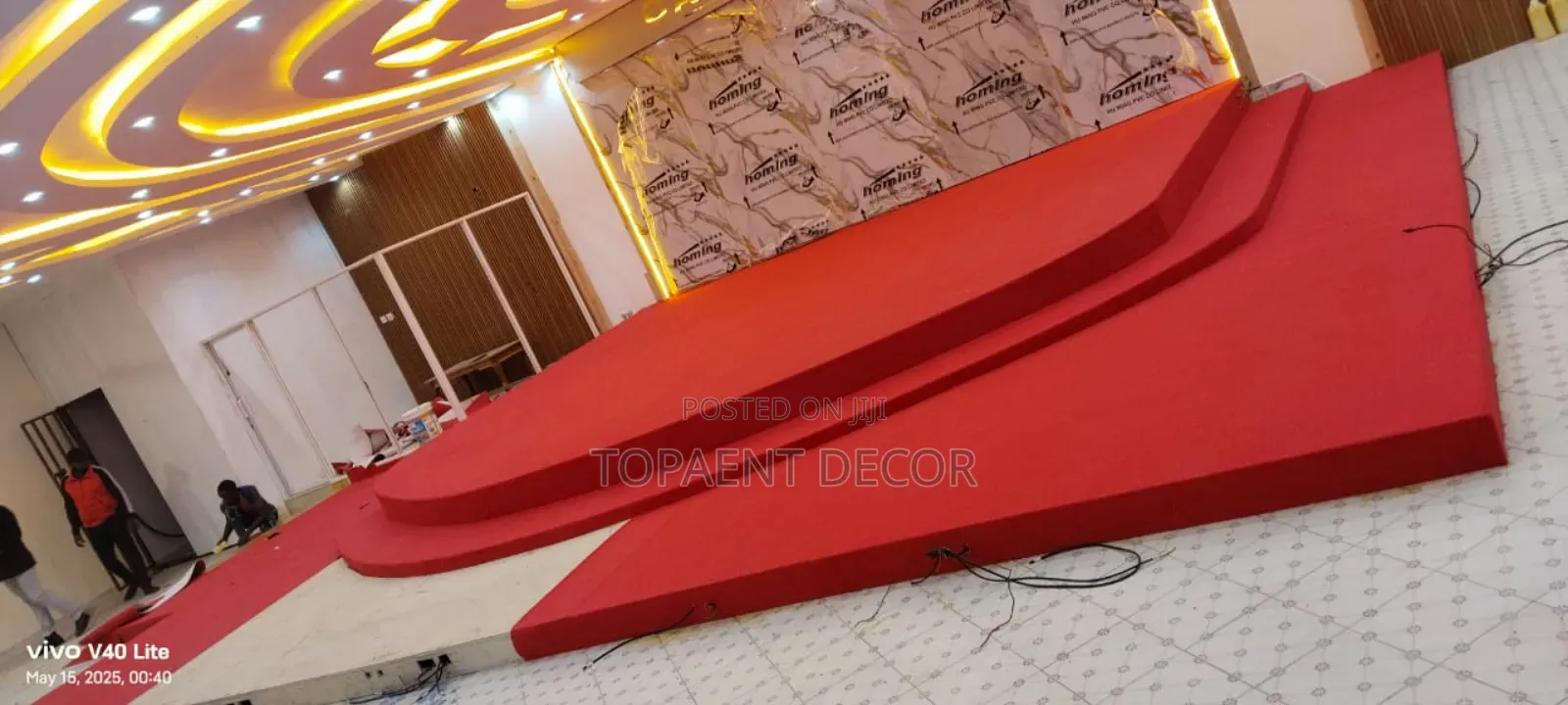 Delta Red Sound Proof Wall to Wall Alter Coverage Carpet