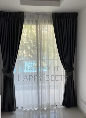 Black Shade Fabric Curtains