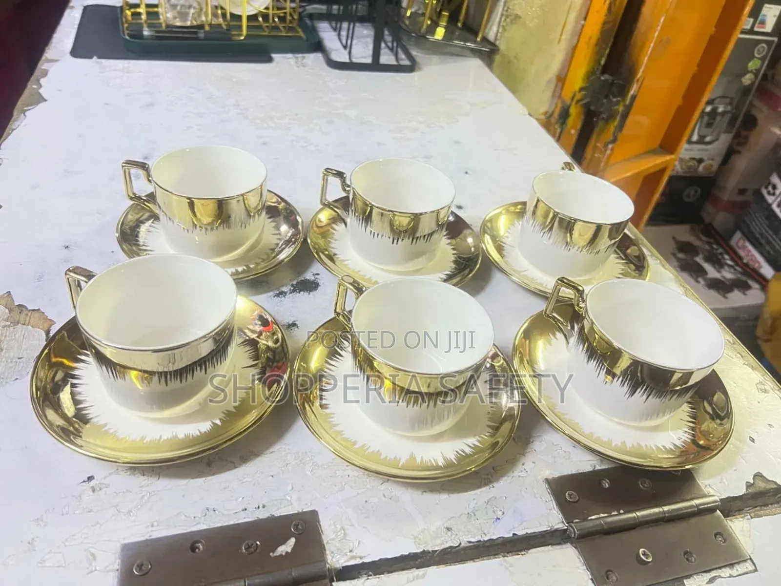 Cup and Saucer With Gold Line