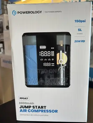 Powerology Jump Starter With Tyre Inflator