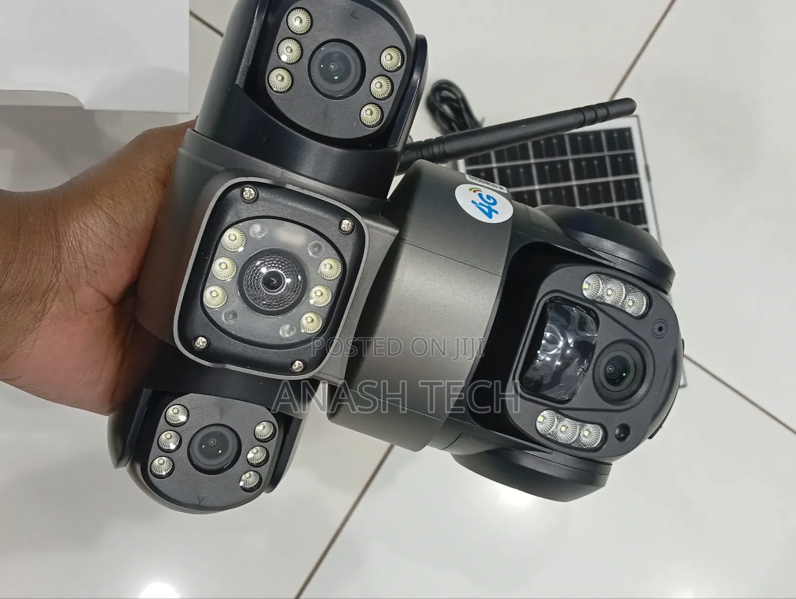 Solar 4g Triple Lens PTZ Camera Security CCTV Camera-